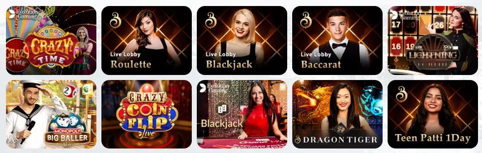Jeux de casino en direct GEMO BET CASINO
