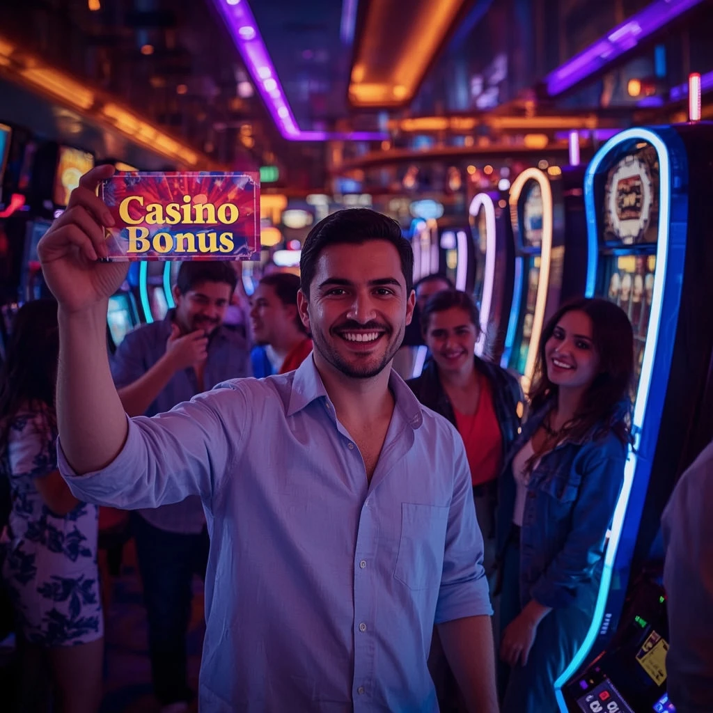 une personne tenant un bonus Gemo Bet Casino