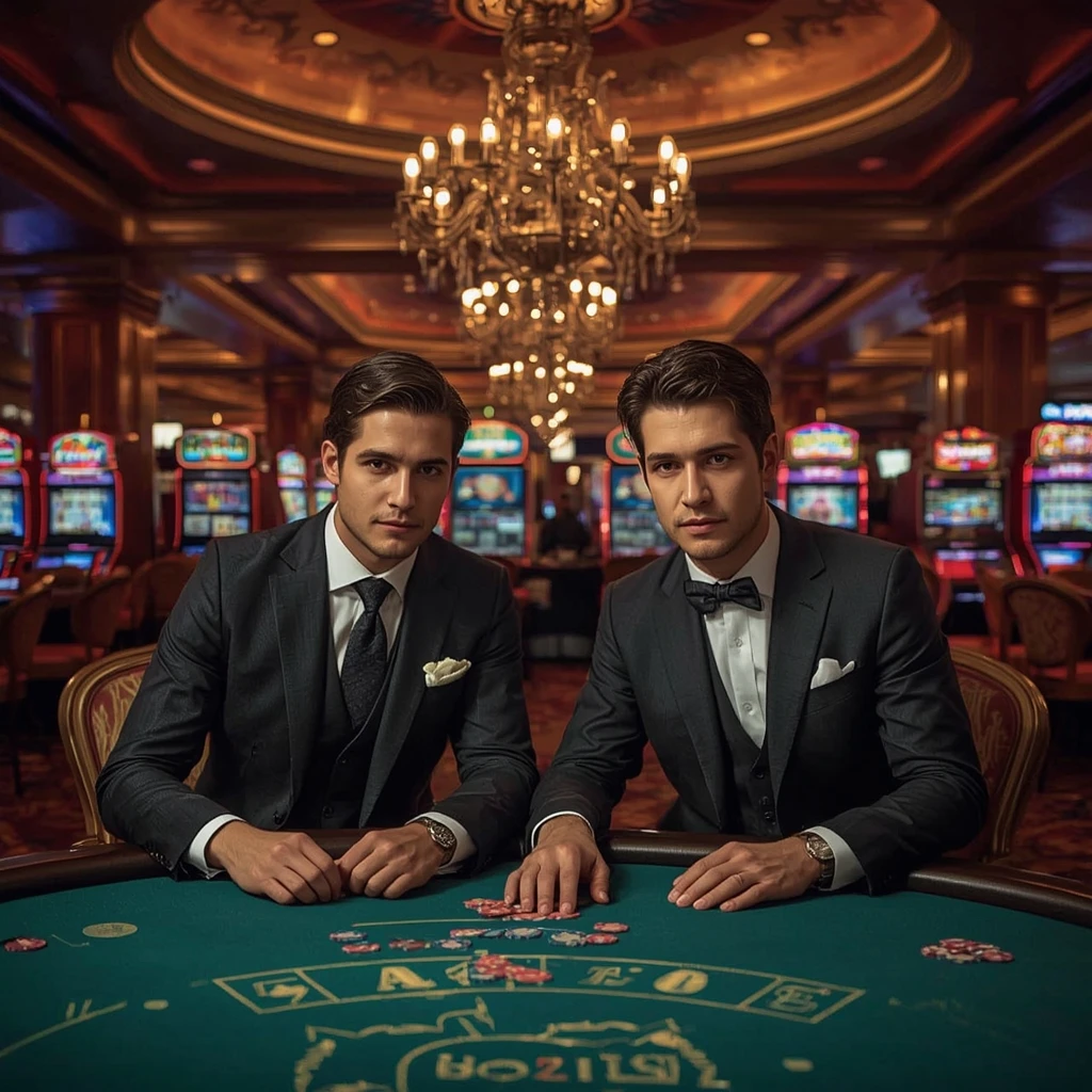 Deux joueurs de poker dans un Gemo Bet Casino